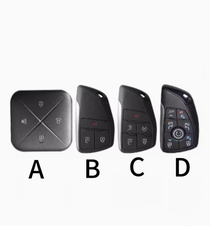 Buttons Genuine Leather Car Key