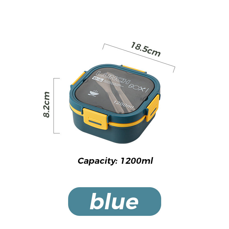 1200ml/1700ml Lunch Box with Spoon & Fork - Microwave Safe