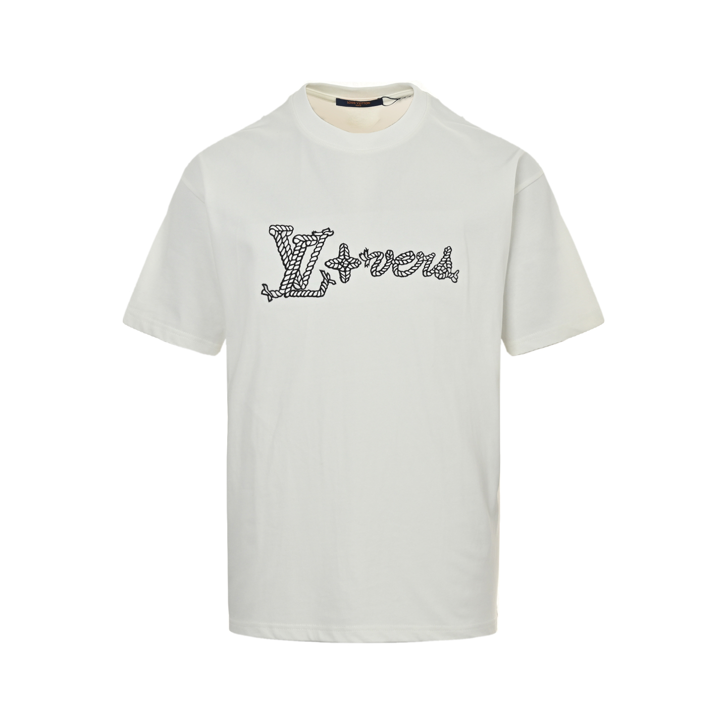 Louis Vuitton 25ss hemp rope knot embroidered short sleeves