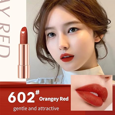 HOT SALE🔥Waterproof Non-Stick Cup Long Lasting Retractable 4 Colors Leather Bag Lipstick Set