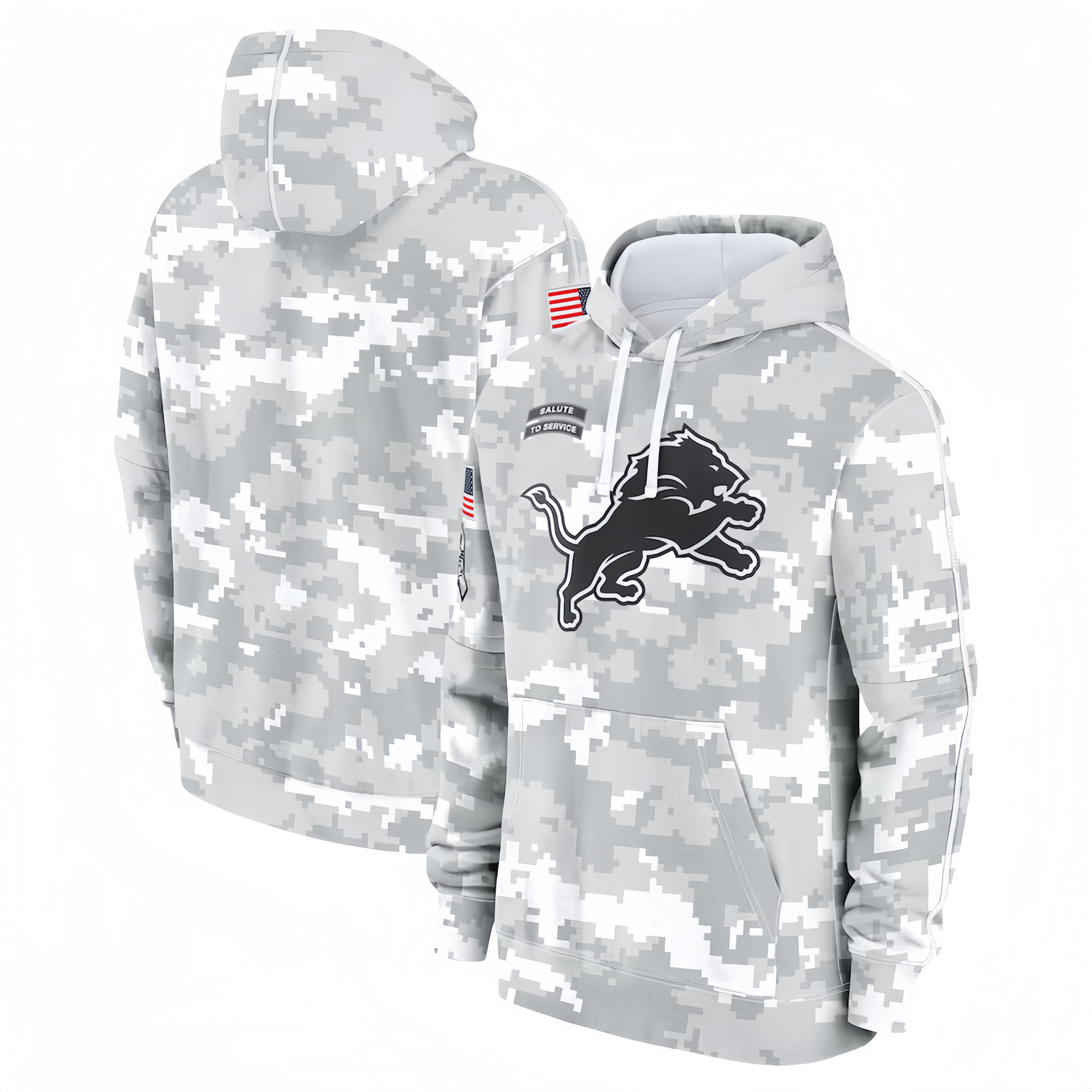 DETROIT LIONS HEAVYWEIGHT HOODIE VETERAN01