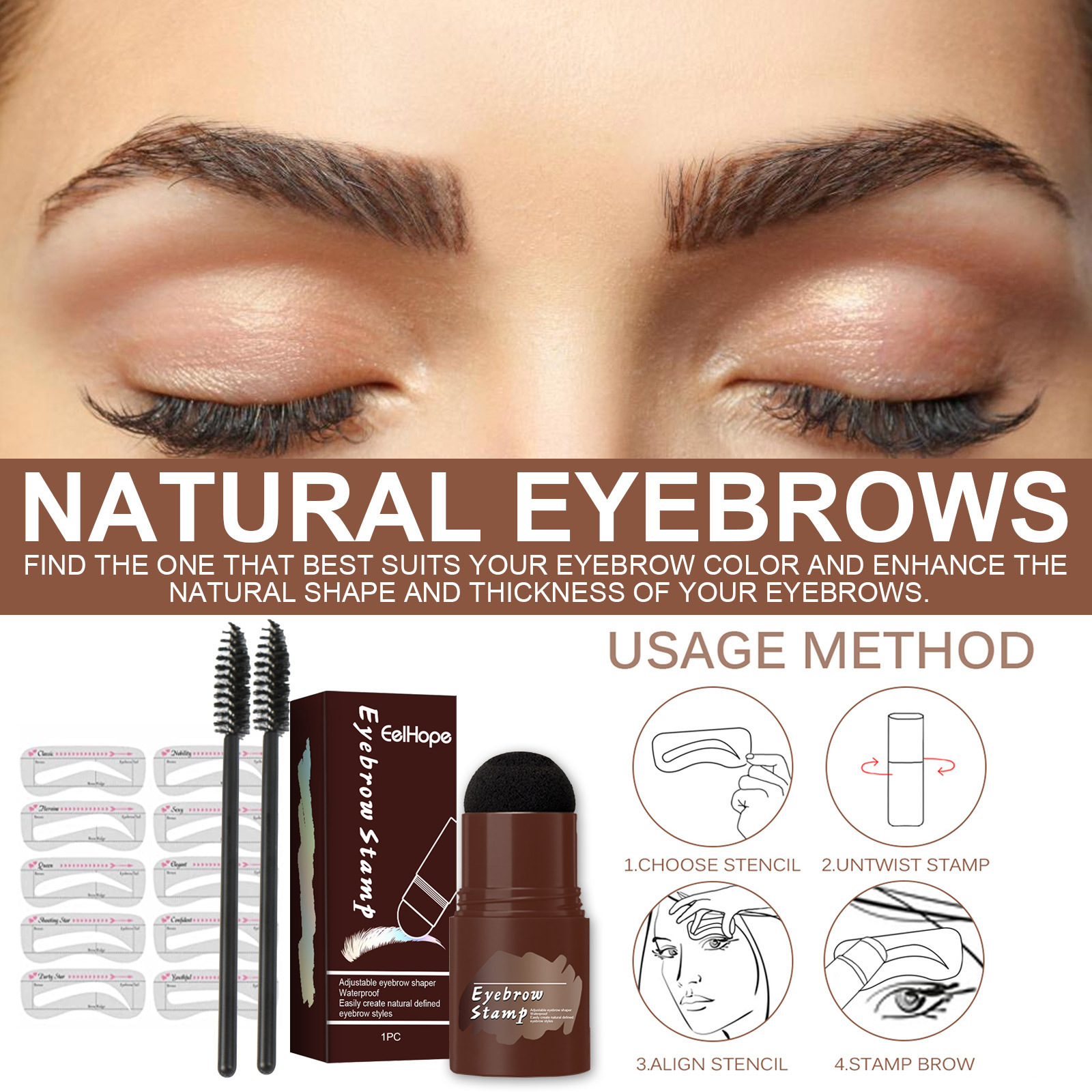 Perfect Brows Stencil & Stamp Kit