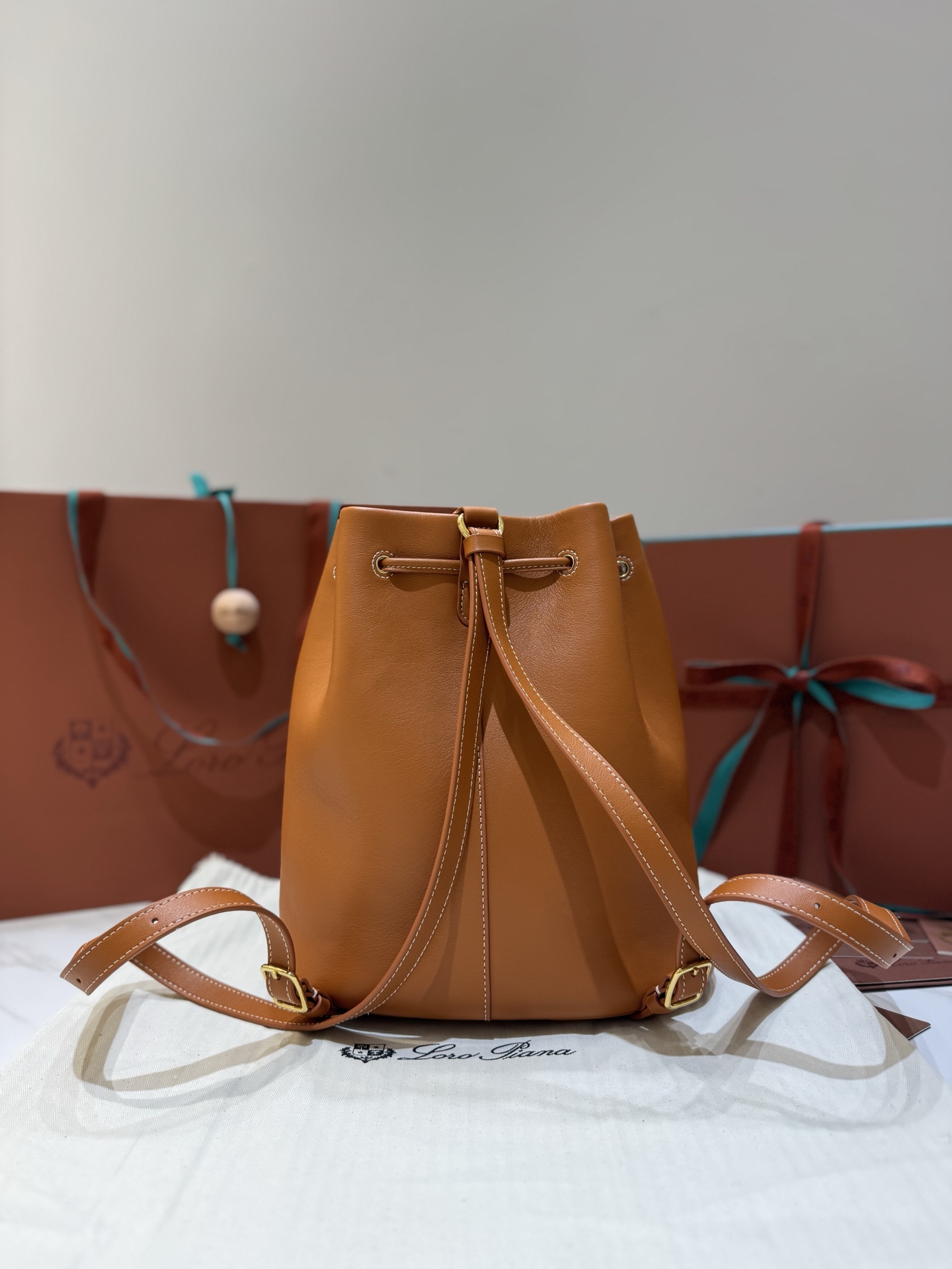 Loro Piana Extra Drawstring Backpack
