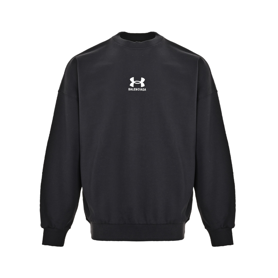 Balenciaga 24Fw Under Armour Collaboration Embroidered Logo Crew Neck Sweatshirt