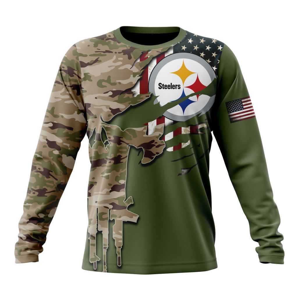 PITTSBURGH STEELERS 3D HOODIE VETERANS DAY