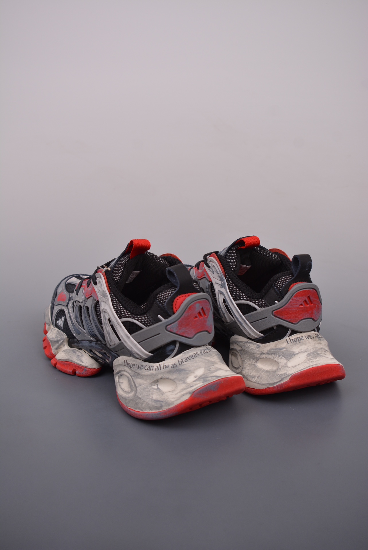Adidas XLG Runner Deluxe black, white, gray and red old version IH0615