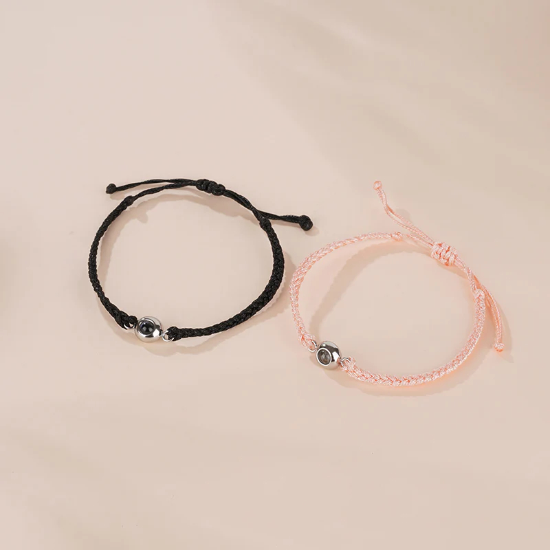 Personalized Braided Rope Photo Projection Bracelet Sweet Cool Gift
