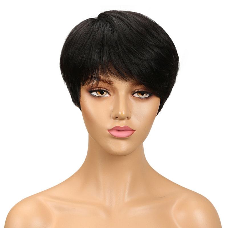 Luna C22 Women Black Wig Short Straight for African American