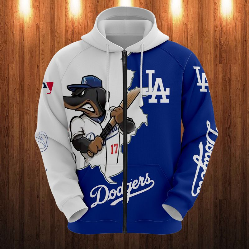 LOS ANGELES DODGERS HOODIES 3D MASCOT DESIGN