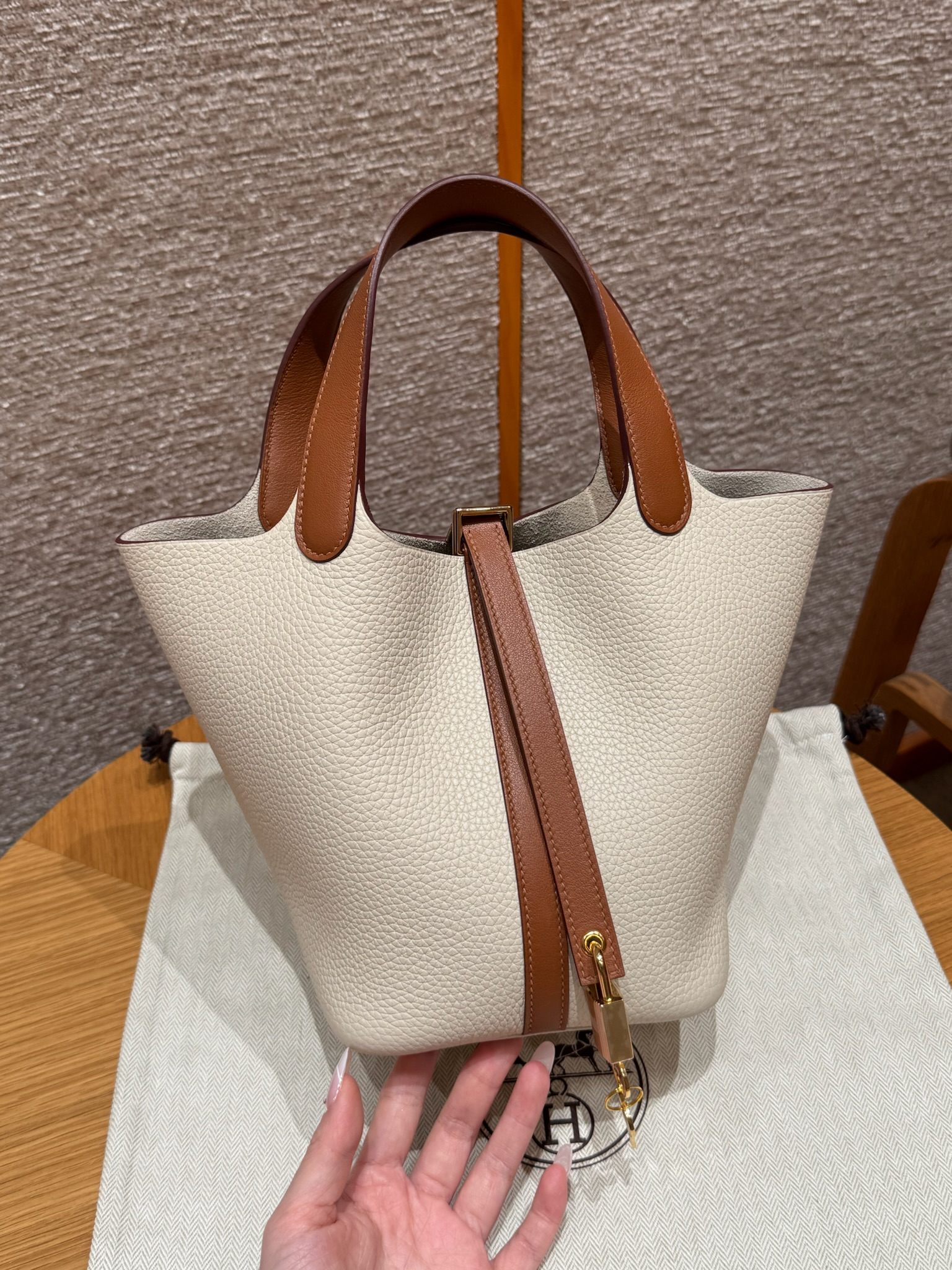 Hermès Picotin lo 10Craie37gold handbag (handmade to order)