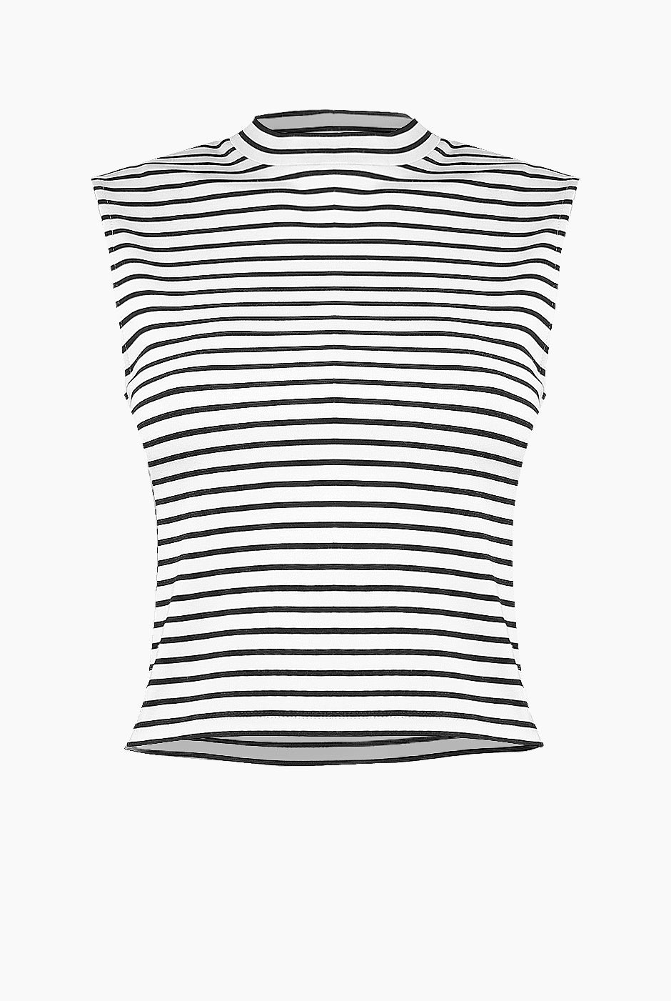 Top de cuello redondo estampado