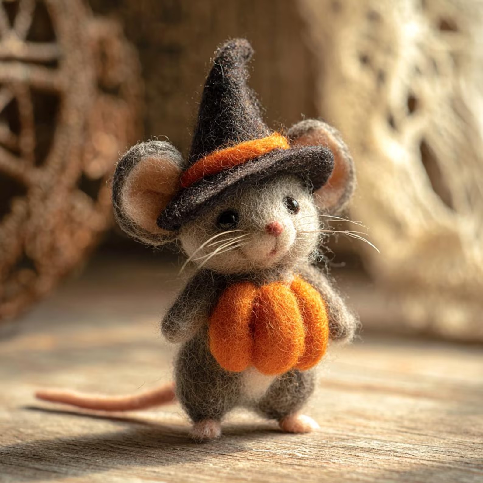 Cute Halloween pumpkin mouse
