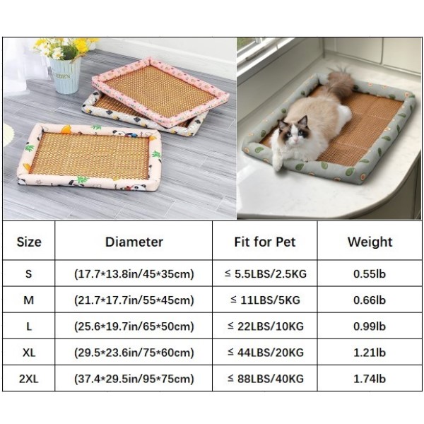 🔥Last Day Promotion-60% OFF🔥Ice Rattan Cooling Bed For Cats/Dogs