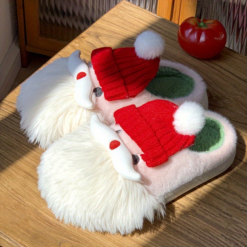 🎄Early Christmas Sale 49% OFF🎄🎅Plush Cartoon Santa Claus Slippers