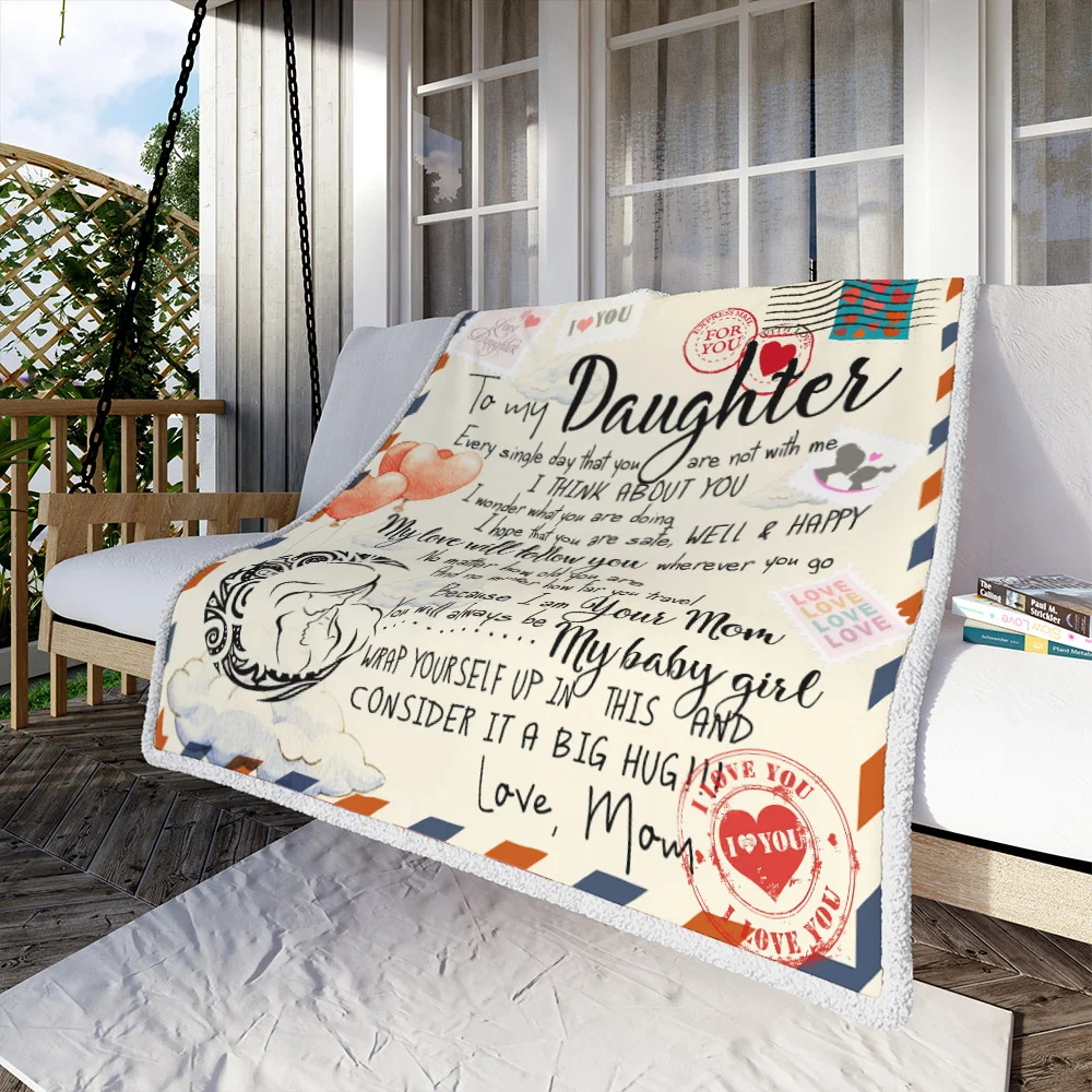 To My Daughter, Love Letter From Mom Sofa Throw Blanket