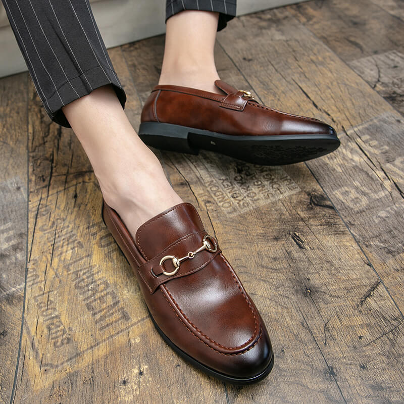 Men's Fashion Buckle Leather Loafers