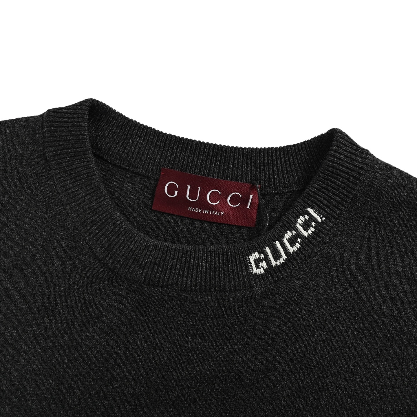 Gucci Intarsia collar knit short sleeves