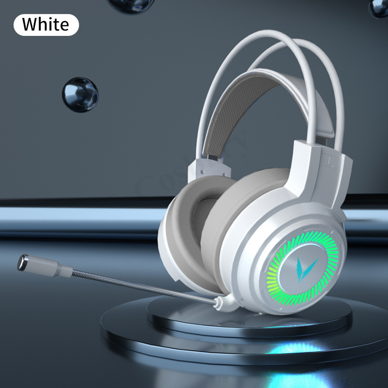 Hot Gaming Headset Gamer Headphones 7.1 Surround Sound Stereo Wired Earphones USB Microphone Colourful Light for PC Laptop PS4