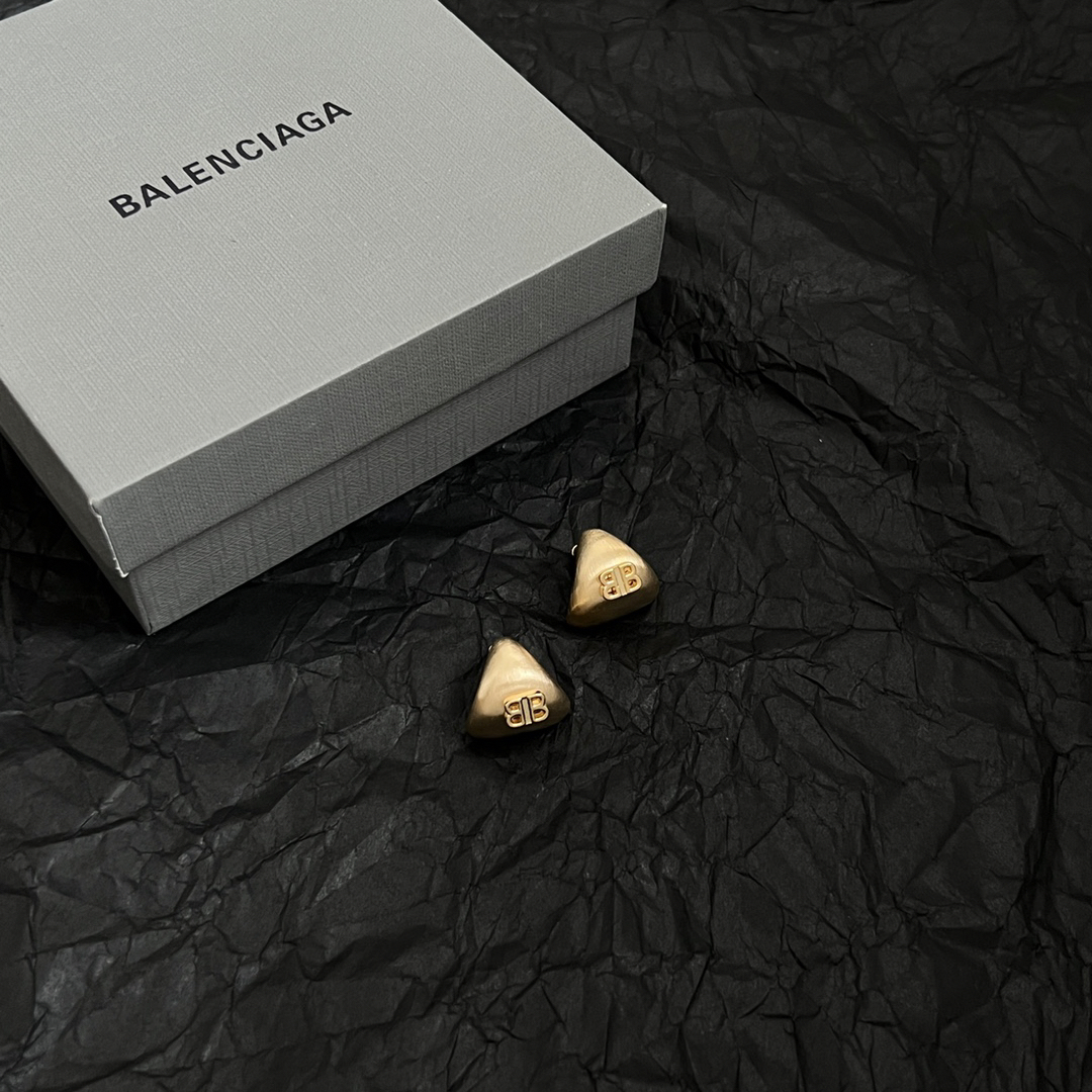 Balenciaga Triangle BB Earrings