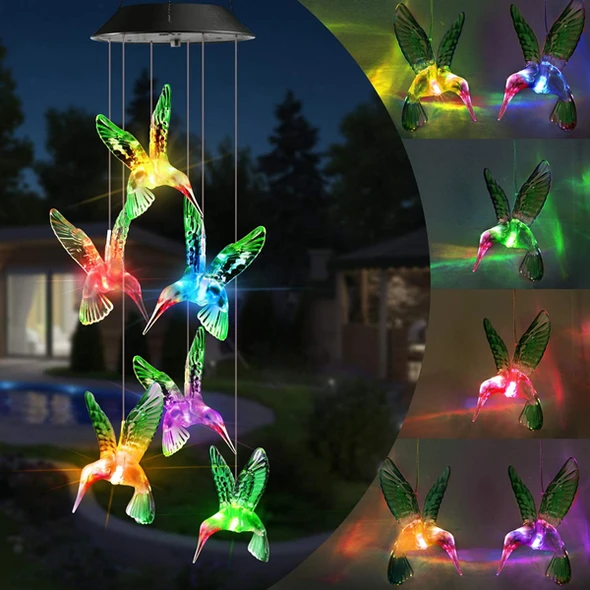 (🔥CHRISTMAS SALE NOW-48% OFF)🐦Solar Powered Wind Chimes Lights🎐-Buy 2 Free Shipping