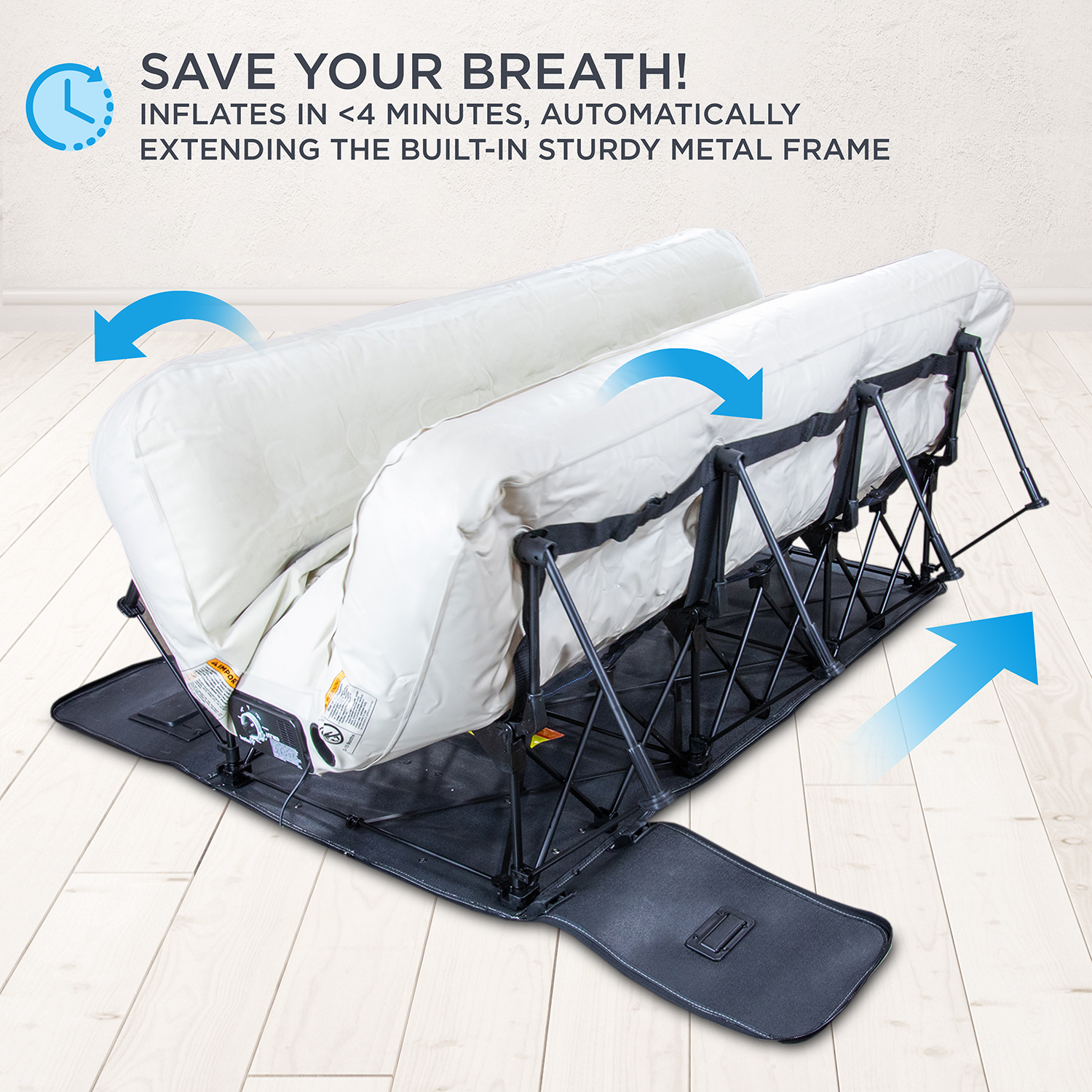 (Special discount) Portable and fast inflating Inflatable bed with supporte