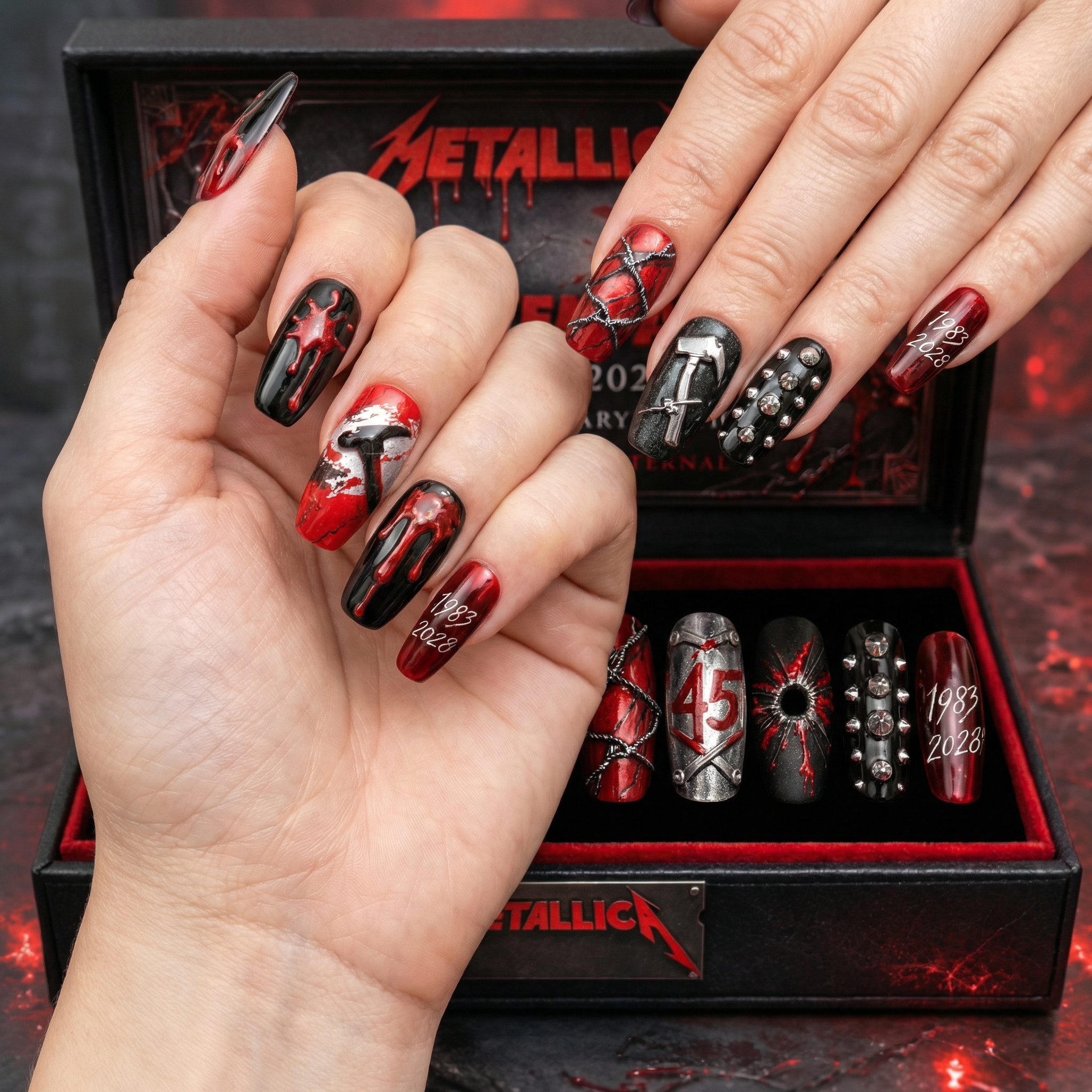 Metallica 45th Anniversary Commemorative Manicure