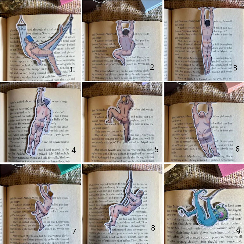 Naked Men Magnetic Bookmarks