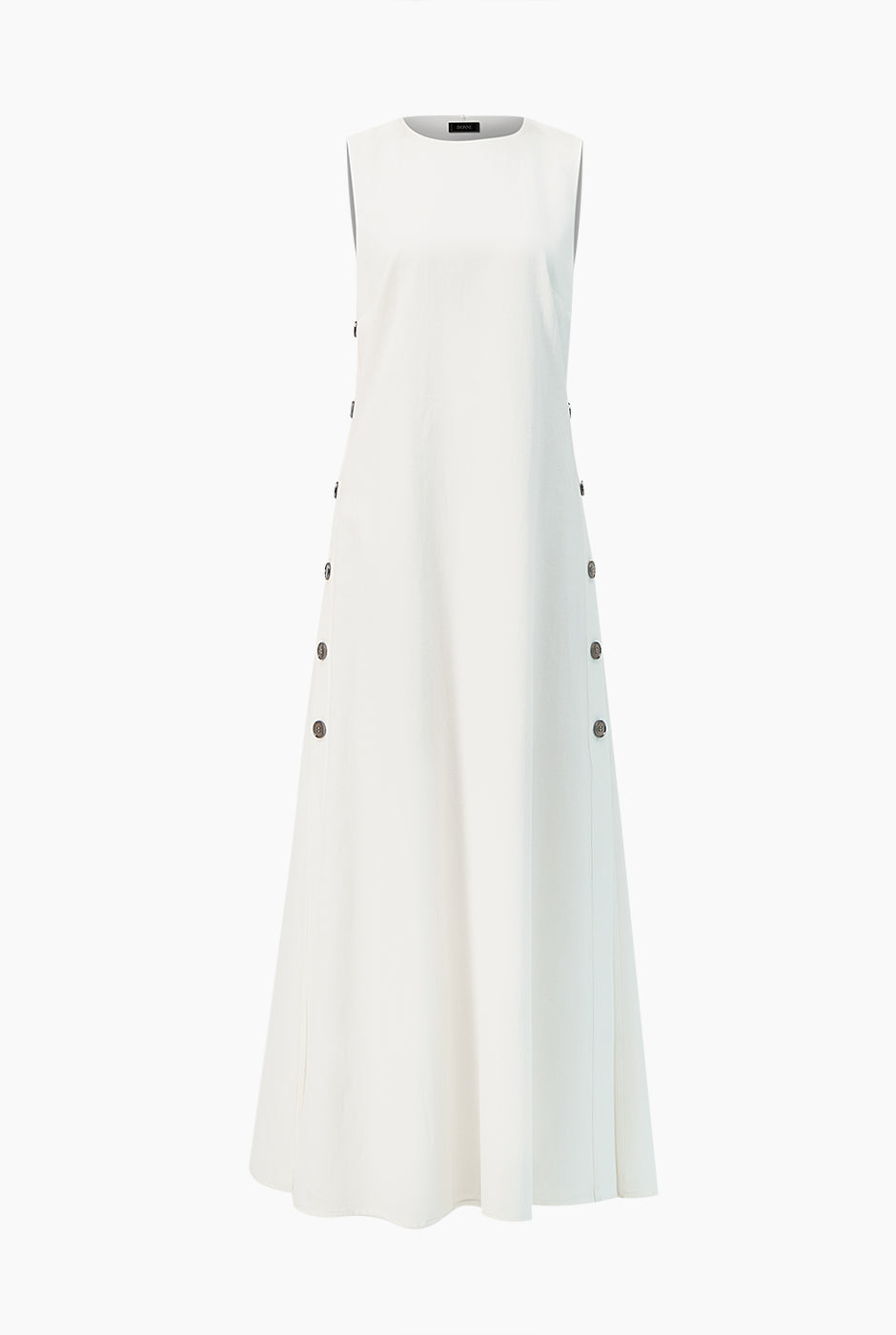 Vestido largo sin mangas blanco