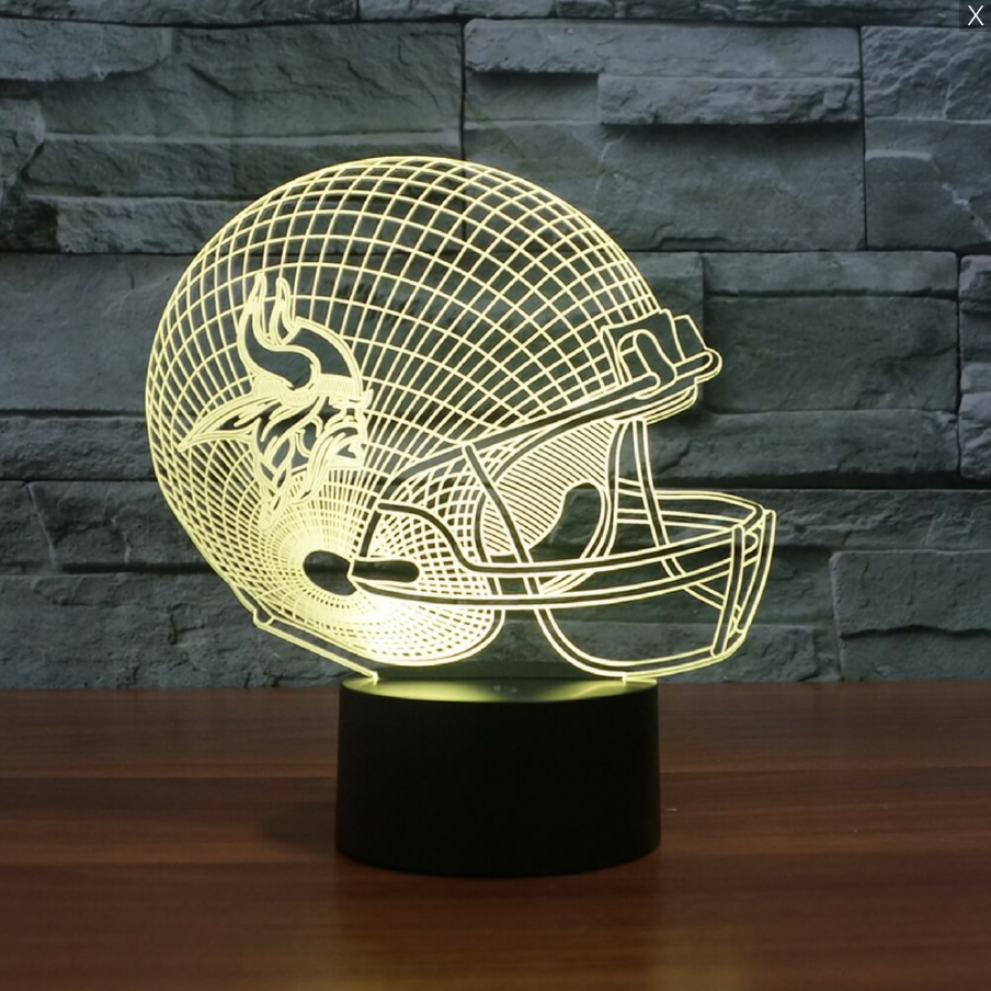 MINNESOTA VIKINGS 3D LED LIGHT LAMP