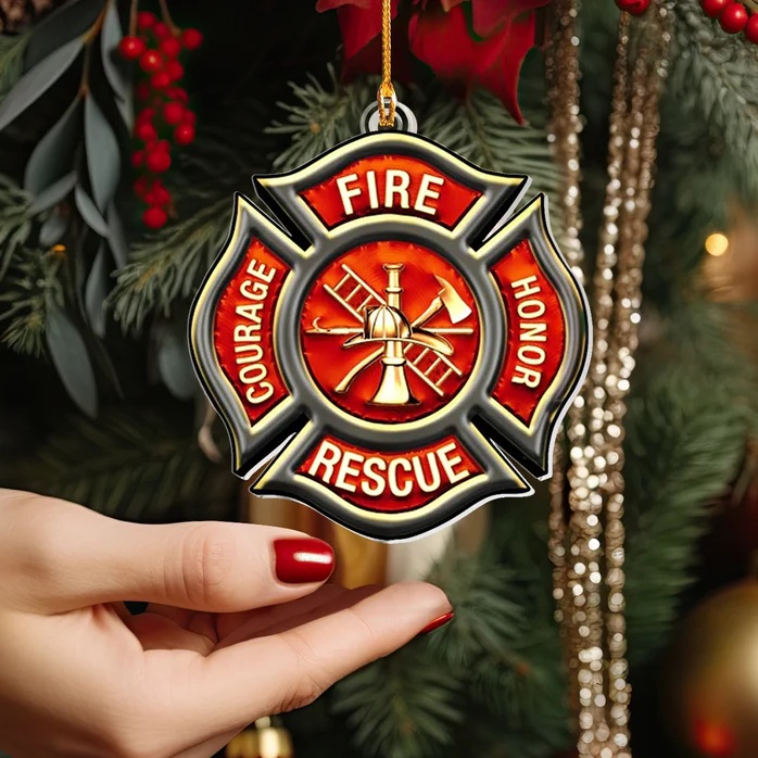 Firefighter's Maltese Cross Ornament