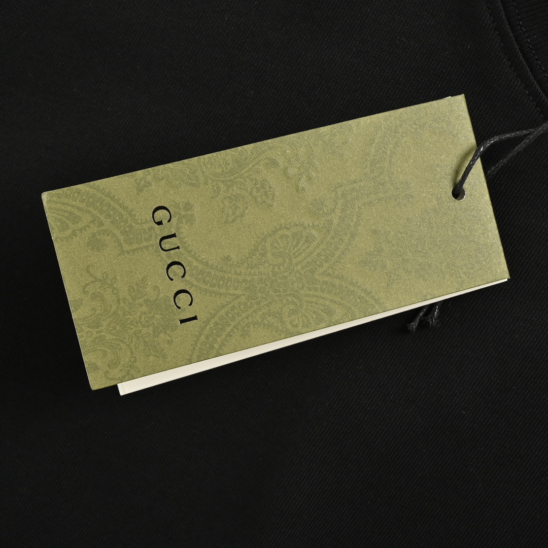Gucci 24ss flame double G embroidered short sleeve