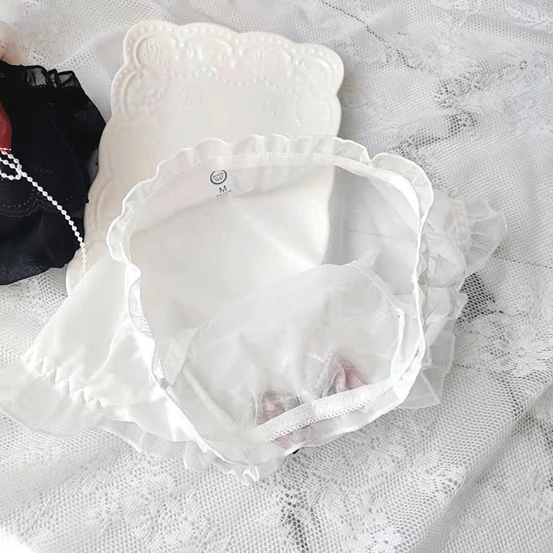 Bow Knot Flouncing Mesh Panty