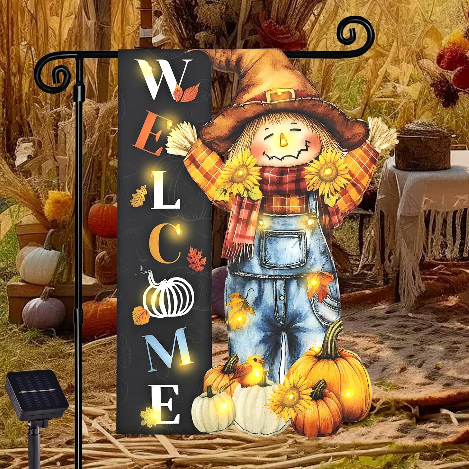 Lighted Shaped Halloween Garden Flags