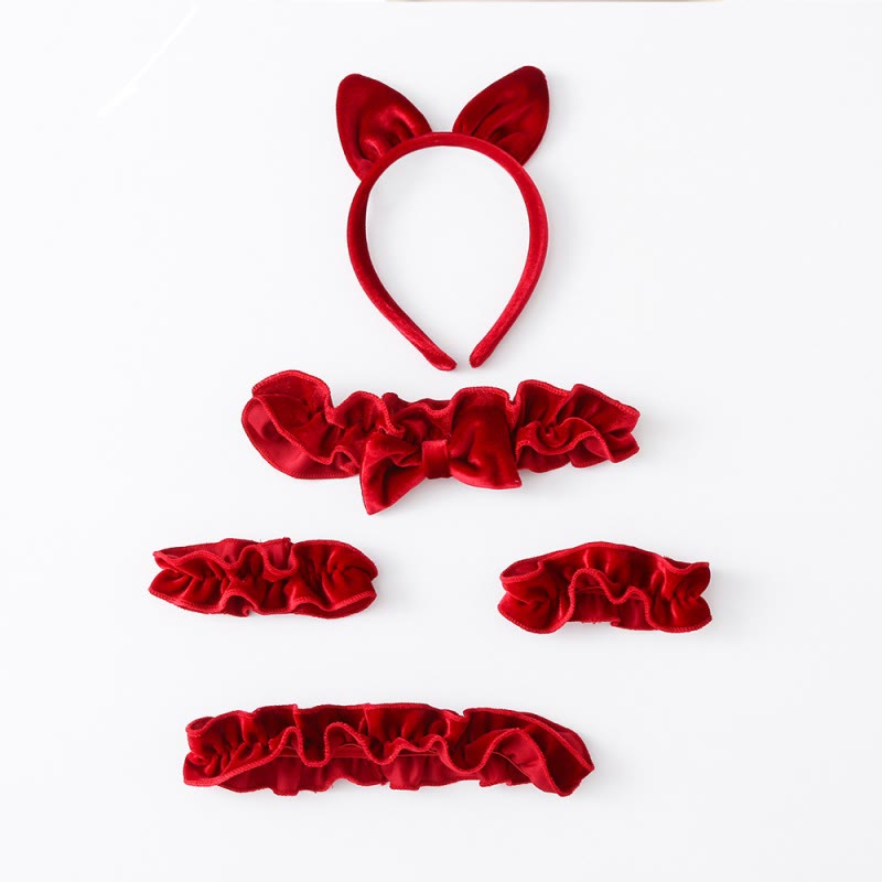 Cat Ears Bow Knot Uniform Lingerie Set