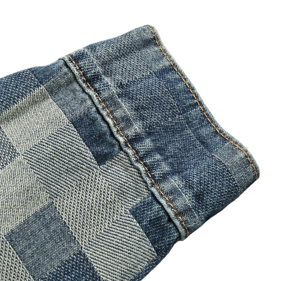 Louis Vuitton 24ss mosaic checkerboard denim jacket