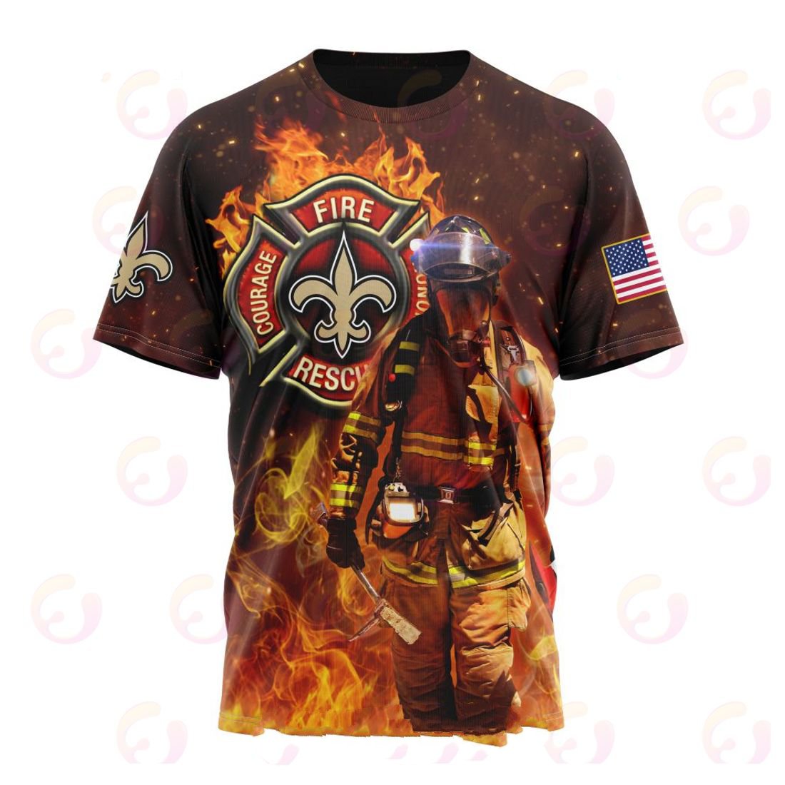 NEW ORLEANS SAINTS HONOR FIREFIGHTERS – FIRST RESPONDERS 3D HOODIE