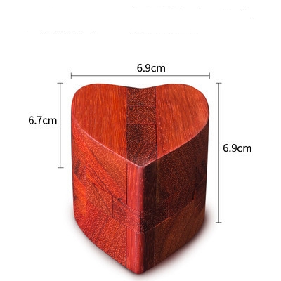 💝 Romantic Heart-Shaped Wooden Puzzle Box – A Gift Full of Surprises! 💍