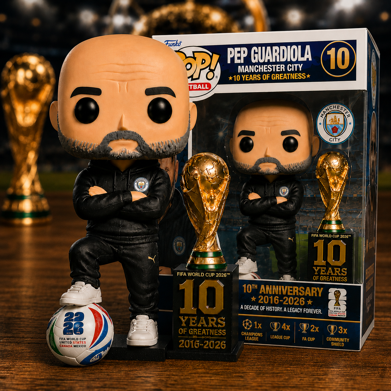 Pep Guardiola “10 Years of Greatness” Retirement Edition POP! Figure ⚽🏆