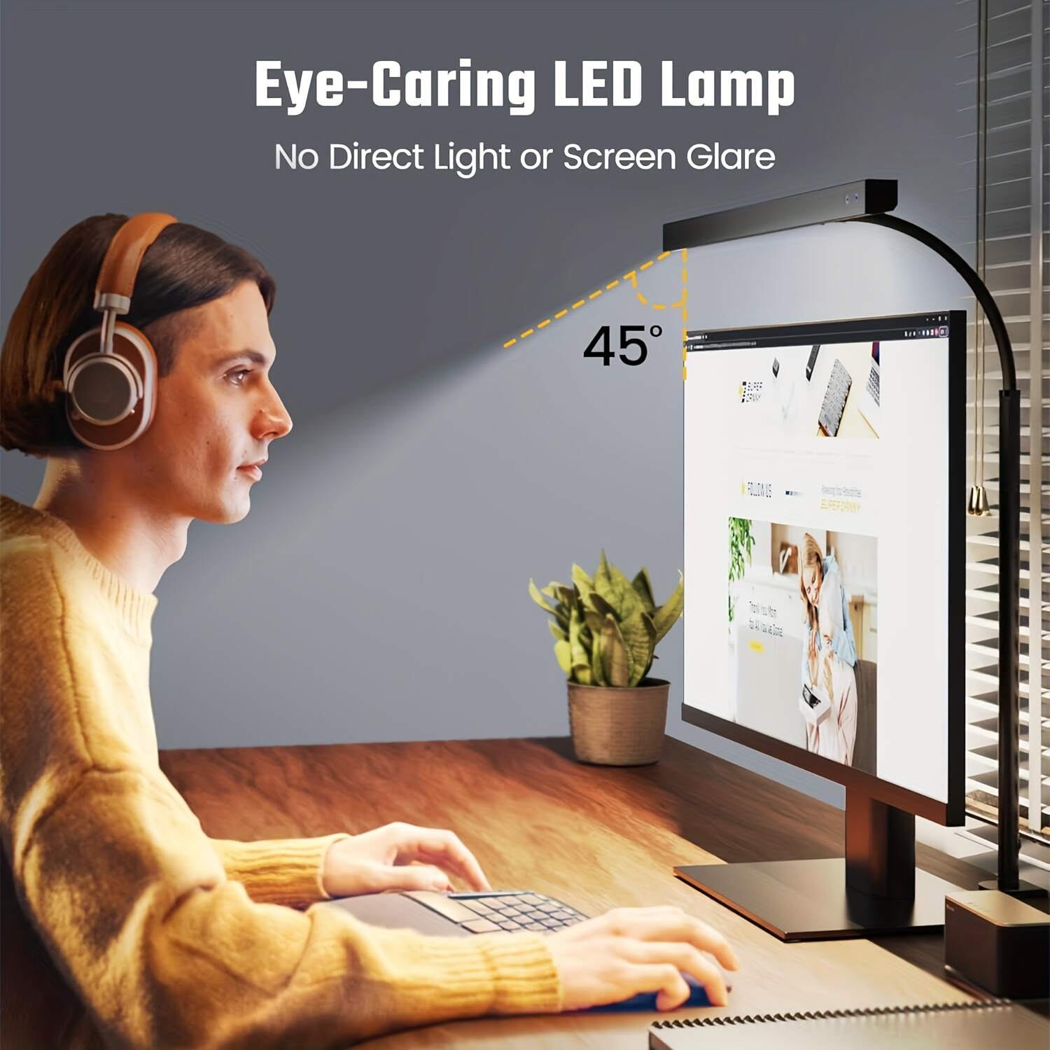 LED Desk Lamp | 3 Color Modes, Stepless Dimming, Touch Control, USB Clamp Lamp for Reading, Working, Studying