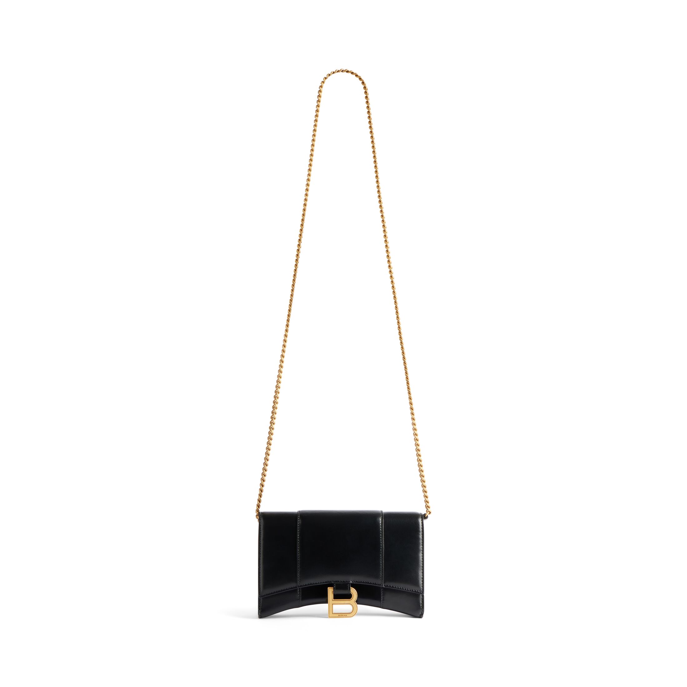 BALENCIAGA HOURGLASS EMBOSSED CHAIN ​​WALLET