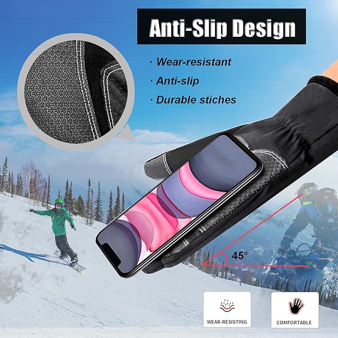 ❄️ Early Winter Sale 49% off ❄️🧤Winter zipper touch screen windproof warm waterproof gloves