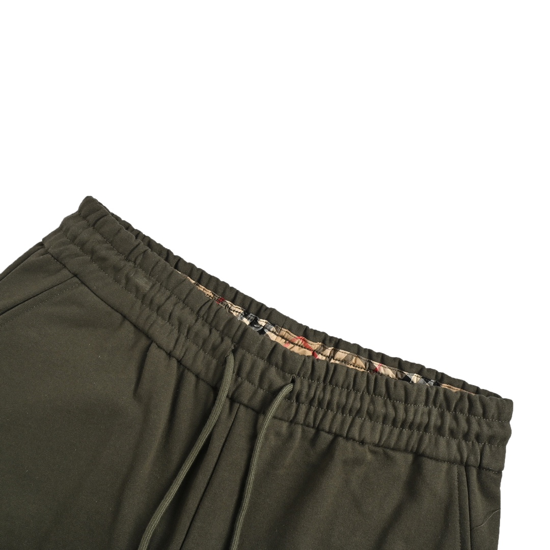 Burberry 24Fw TB check patch 3D embroidered trousers