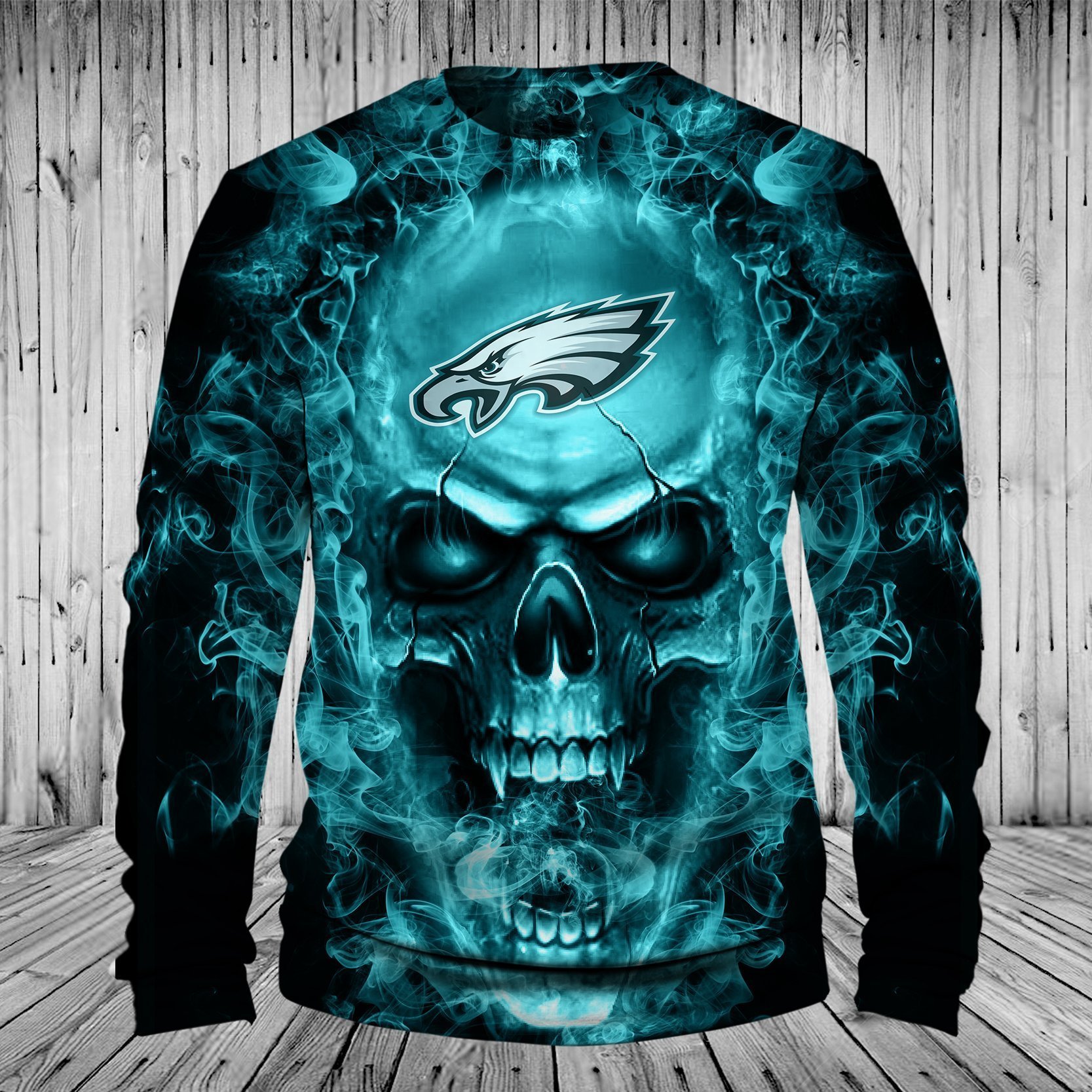 EAGLES HOODIE 3D SKULL 85