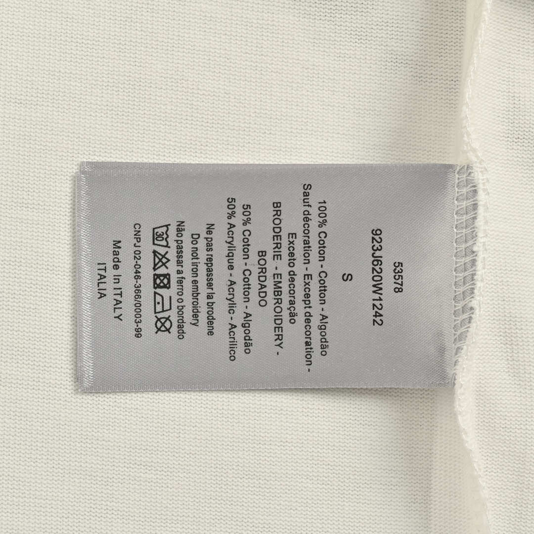 Dior 24ss lettering logo print short sleeves