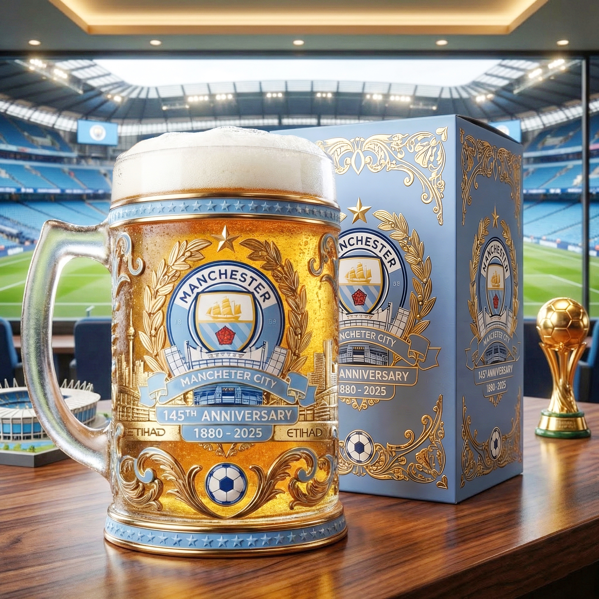 Manchester City 145th Anniversary Beer Mug
