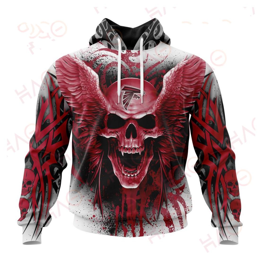 ATLANTA FALCONS 3D HOODIE SKULL ART