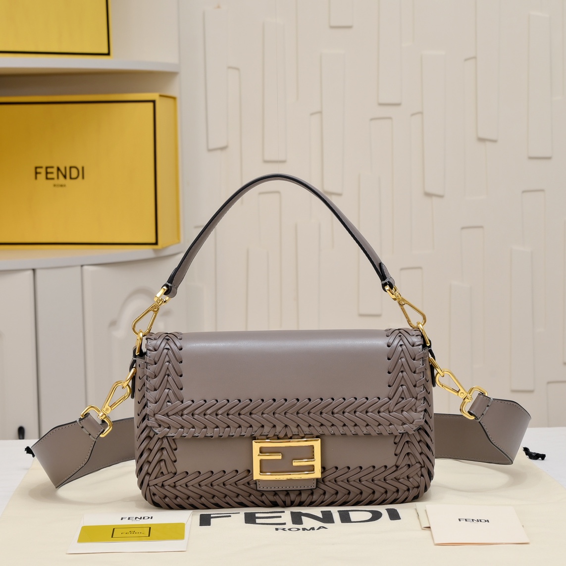 FENDI Baguette Medium Handbag 7714
