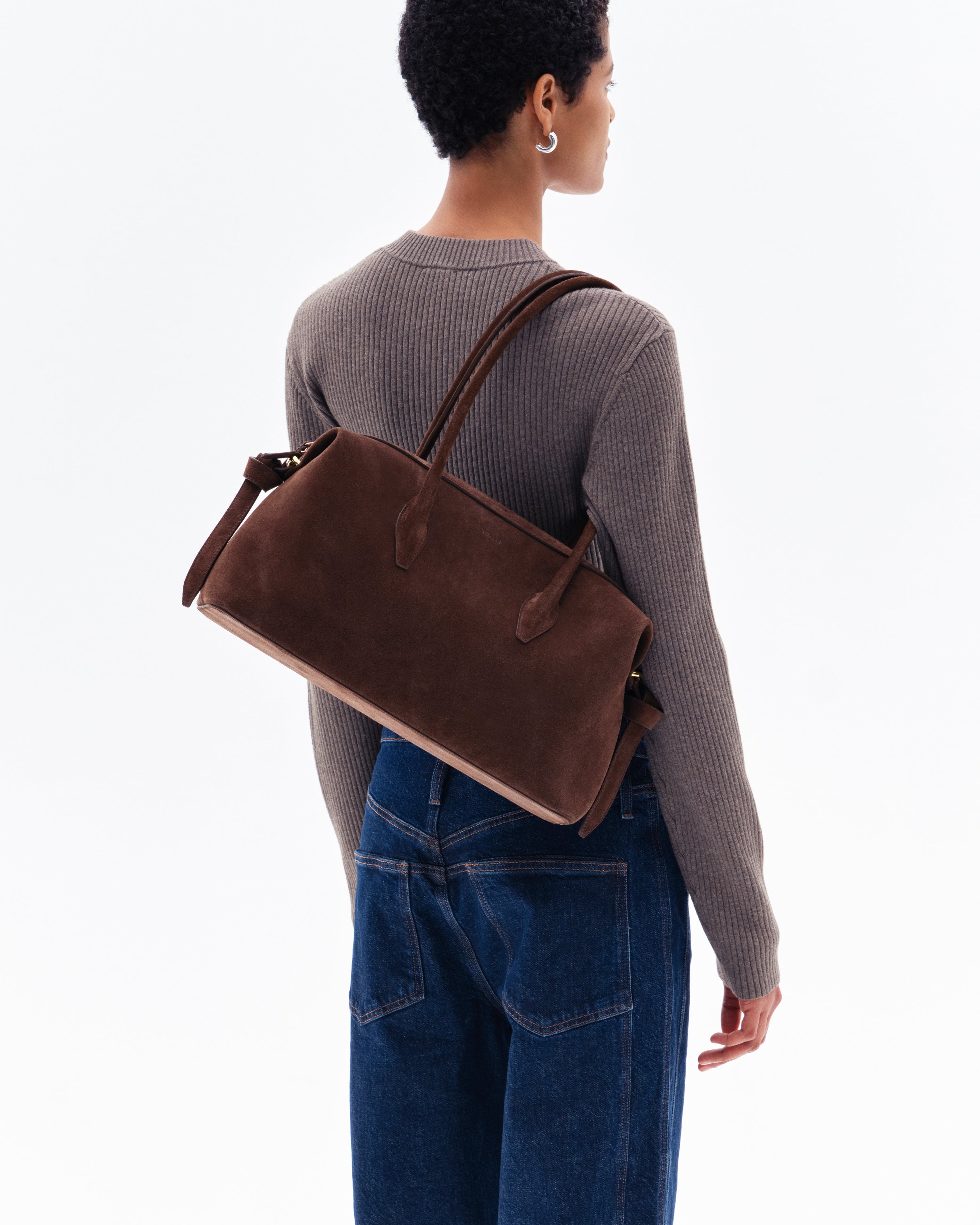 BRIOCHE DUFFLE - CHOCOLATE SUEDE