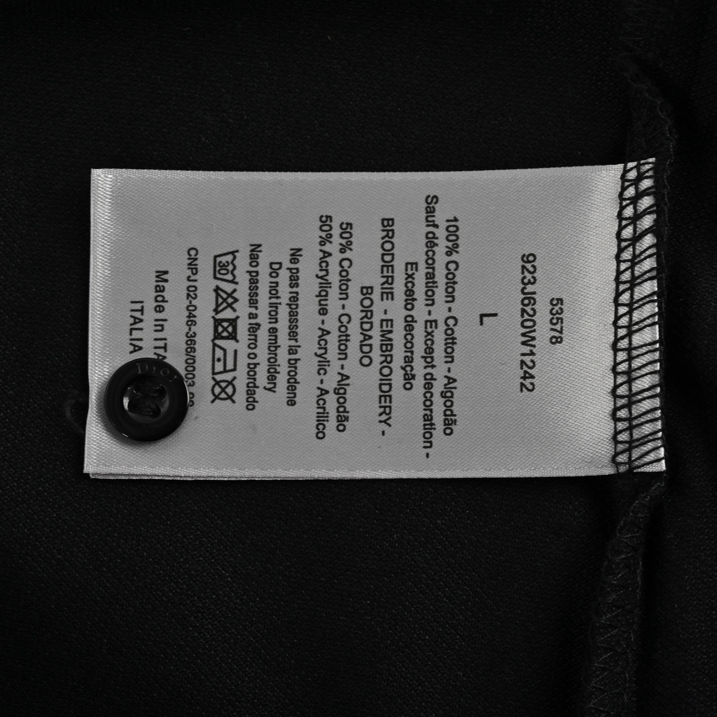 Dior 25ss CD gold thread embroidered letters Polo short sleeve