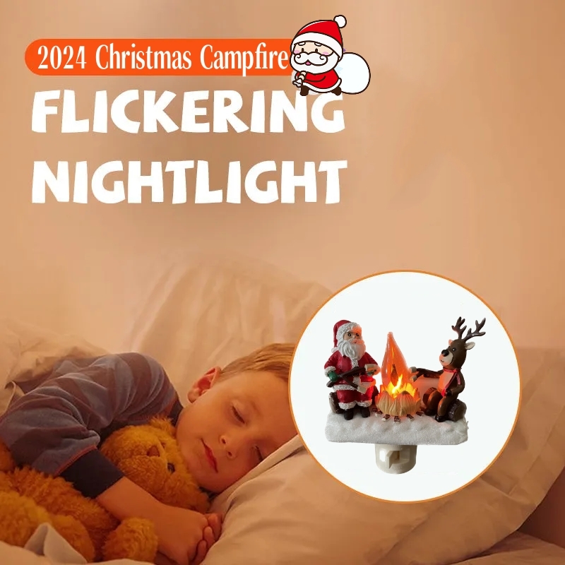 💥Daily Sales of 1000+🎄2024 Christmas Campfire Flickering Nightlight✨🎅& Ghost Nightlight 👻